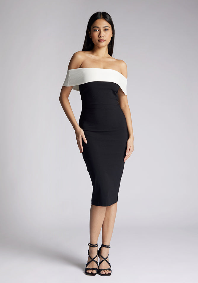 Monochrome cocktail dress hotsell